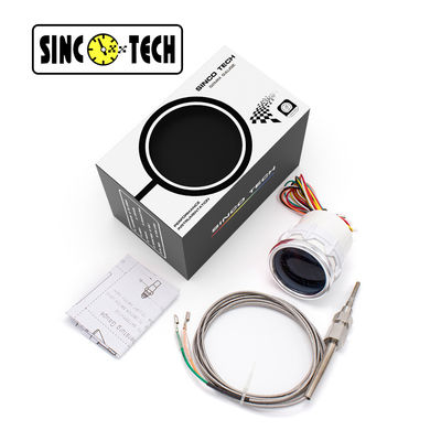 SINCOTECH Medidor de temperatura de gases de escape 6149T Sensor Blanco 2 '' Medidor móvil automático para automóvil